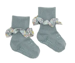 Calcetines Suela Antideslizante Bambú Liberty Dusty Blue