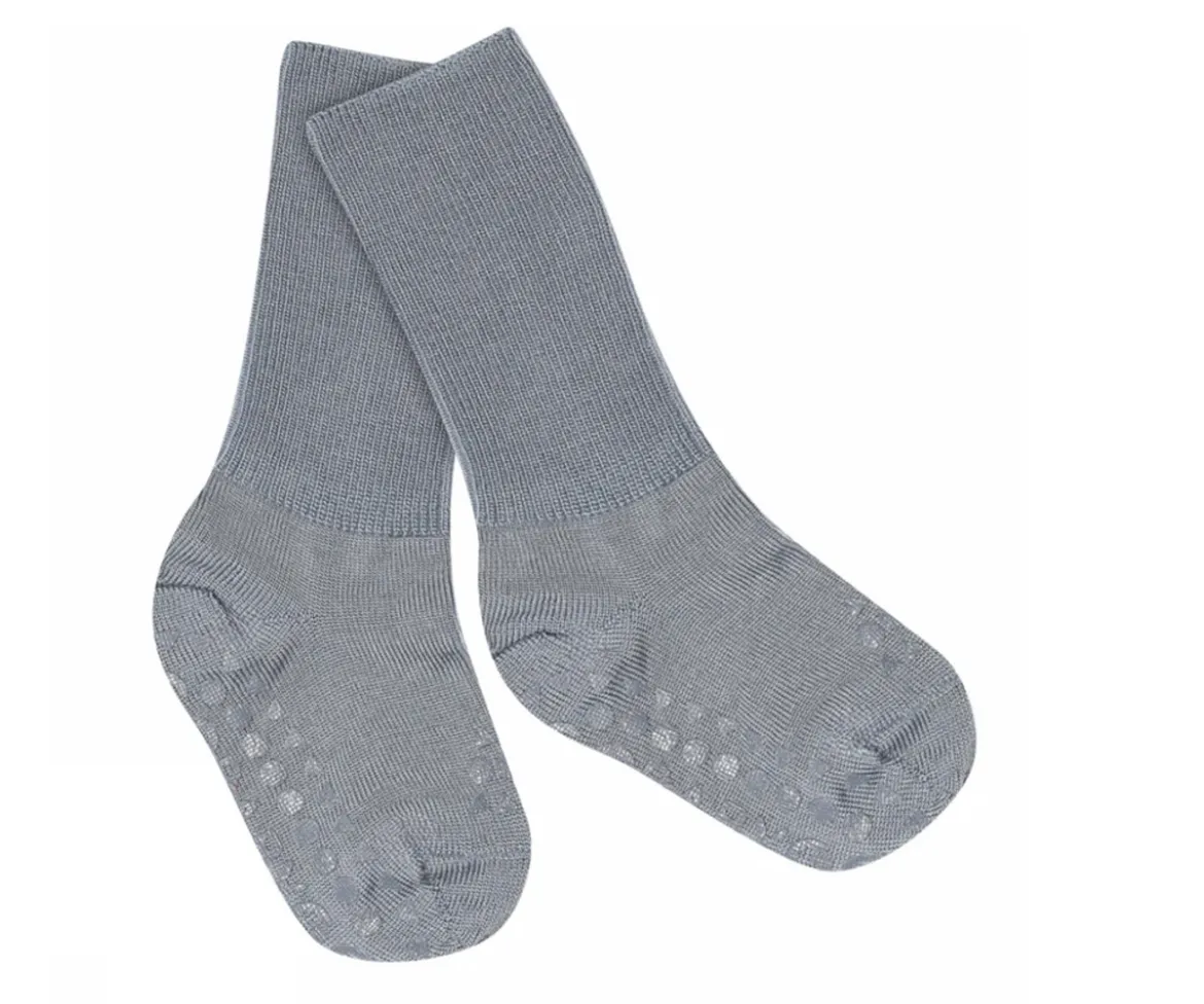 Calcetines Suela Antideslizante Lana Merino Stone Blue