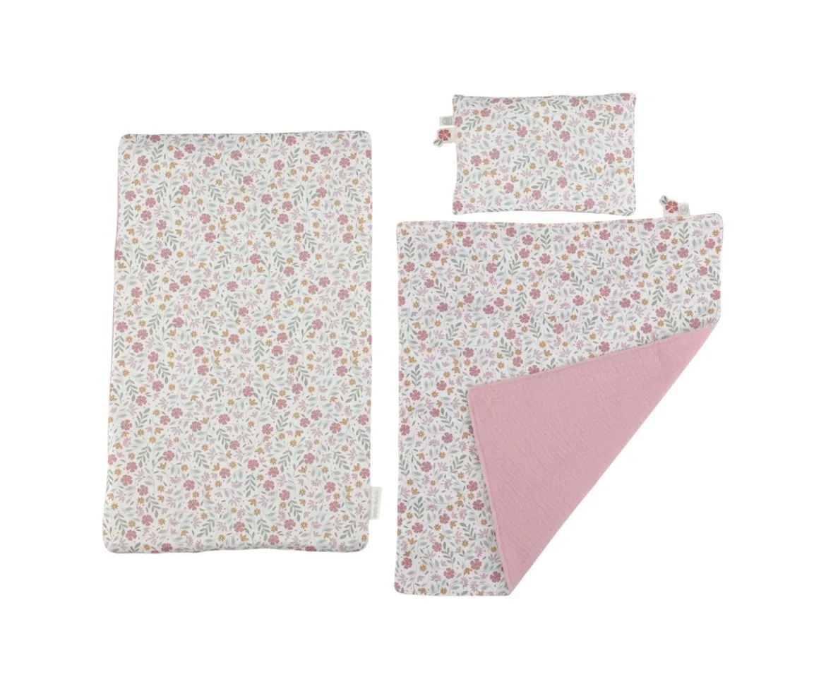 Cama de Madera con Textil para Muñecas FSC