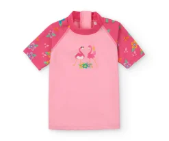 Camiseta Protección Solar Manga Corta Flamingos