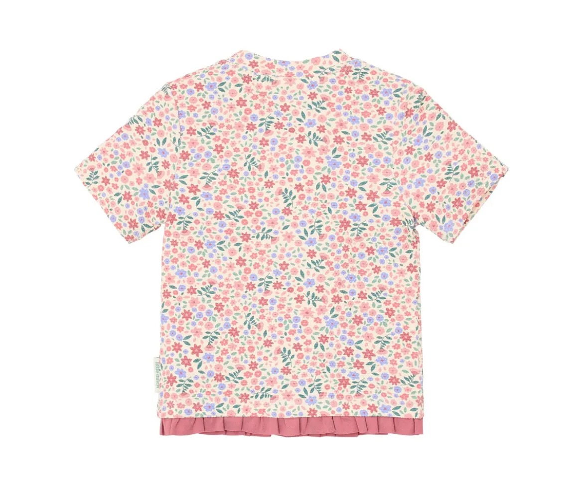 Camiseta Protección Solar Manga Corta Flores