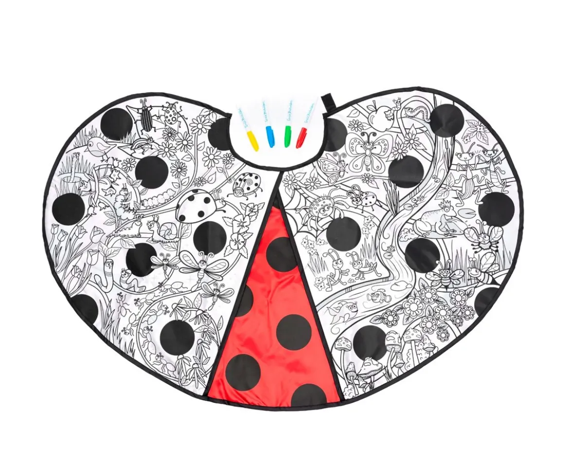 Capa Disfraz Lady Bug para Colorear 4-7 Años