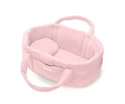 Capazo y Almohada Coton Fraise para Muñecos