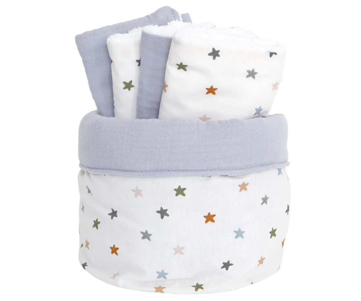 Cesta con Secababitas Little Stars Blue Personalizable