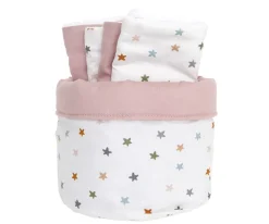Cesta con Secababitas Little Stars Pink Personalizable