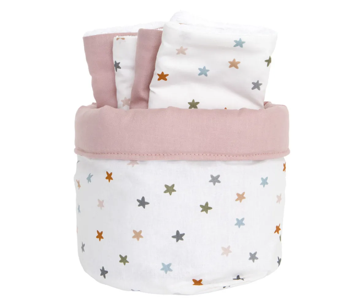 Cesta con Secababitas Little Stars Pink Personalizable