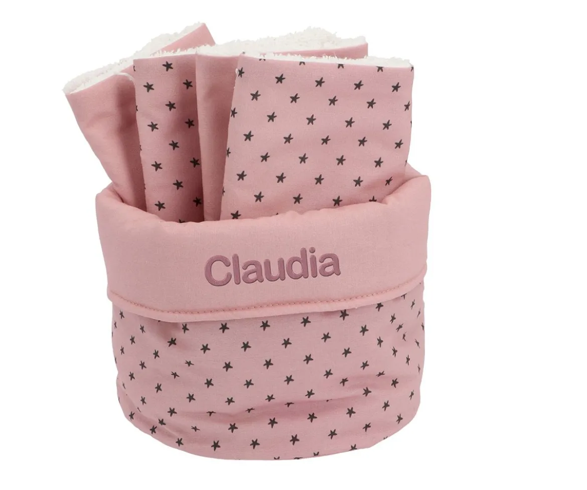 Cesta con Secababitas Mini Star Pink Personalizable