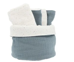 Cesta con Secababitas Rainbow Dots Azul Personalizable