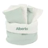 Cesta con Secababitas Rainbow Dots Verde Personalizable