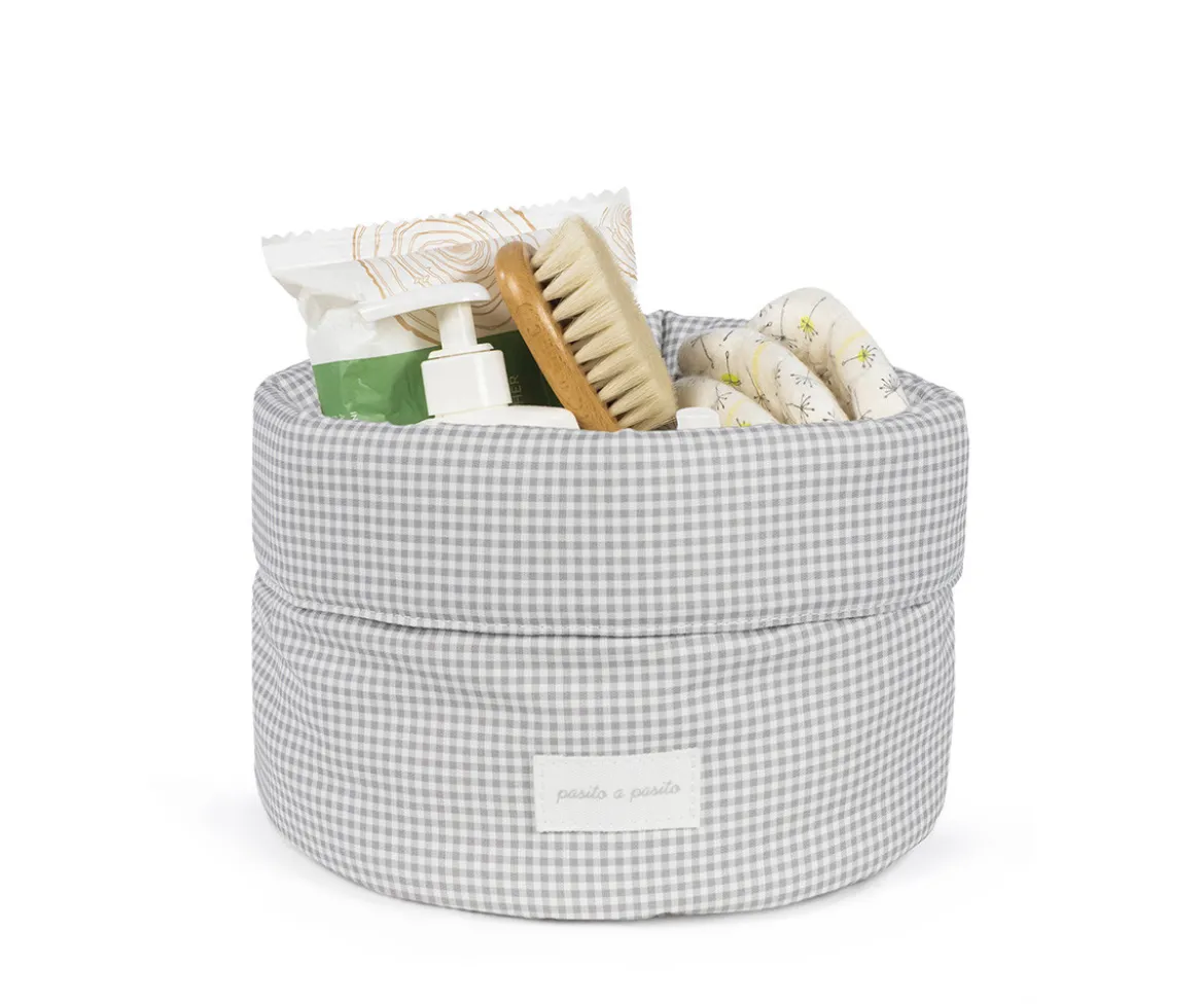 Cestito Home Little Bloom Vichy Gris