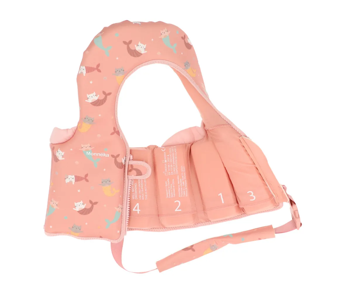 Chaleco Flotador Aprendizaje Mermaid Cats Talla 1-2 años