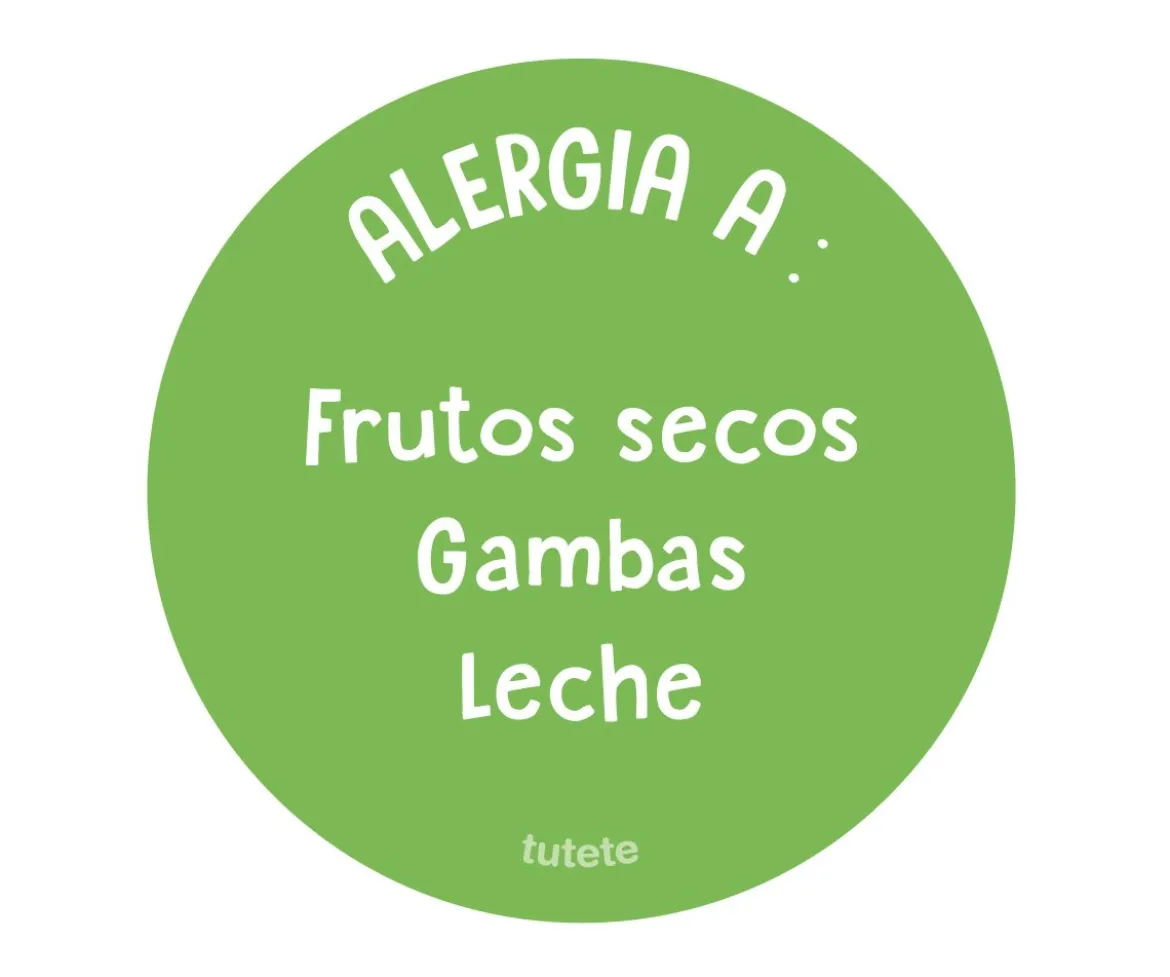 1 Chapa Alergia Verde Personalizada