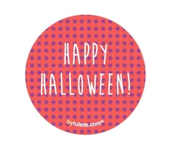 1 Chapa Halloween Red Stars