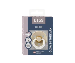 Chupete BIBS Colour Round Baby Blue GLOW