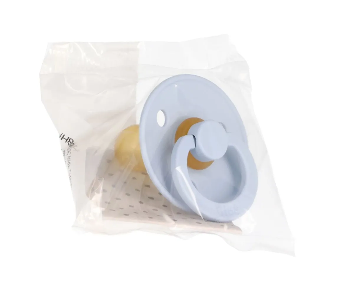 Chupete BIBS Colour Round Steel Blue en Bolsita