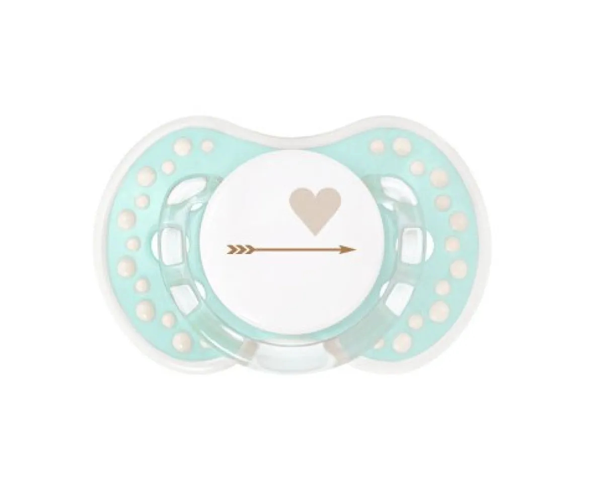 1 Chupete Personalizado LOVI Corazón Verde