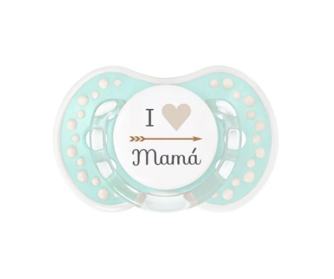 1 Chupete Personalizado LOVI Corazón Verde