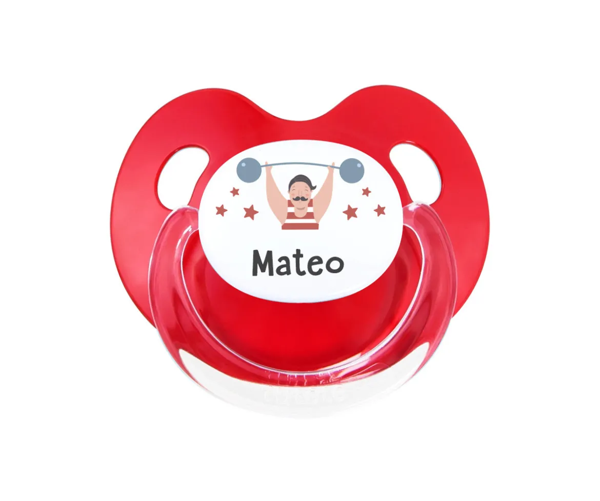 Chupete Personalizado Retro Circus Strongman