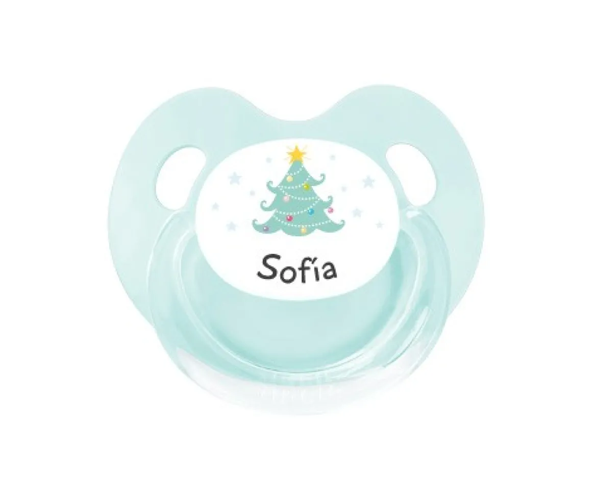Chupete Personalizado Retro Árbol Navidad