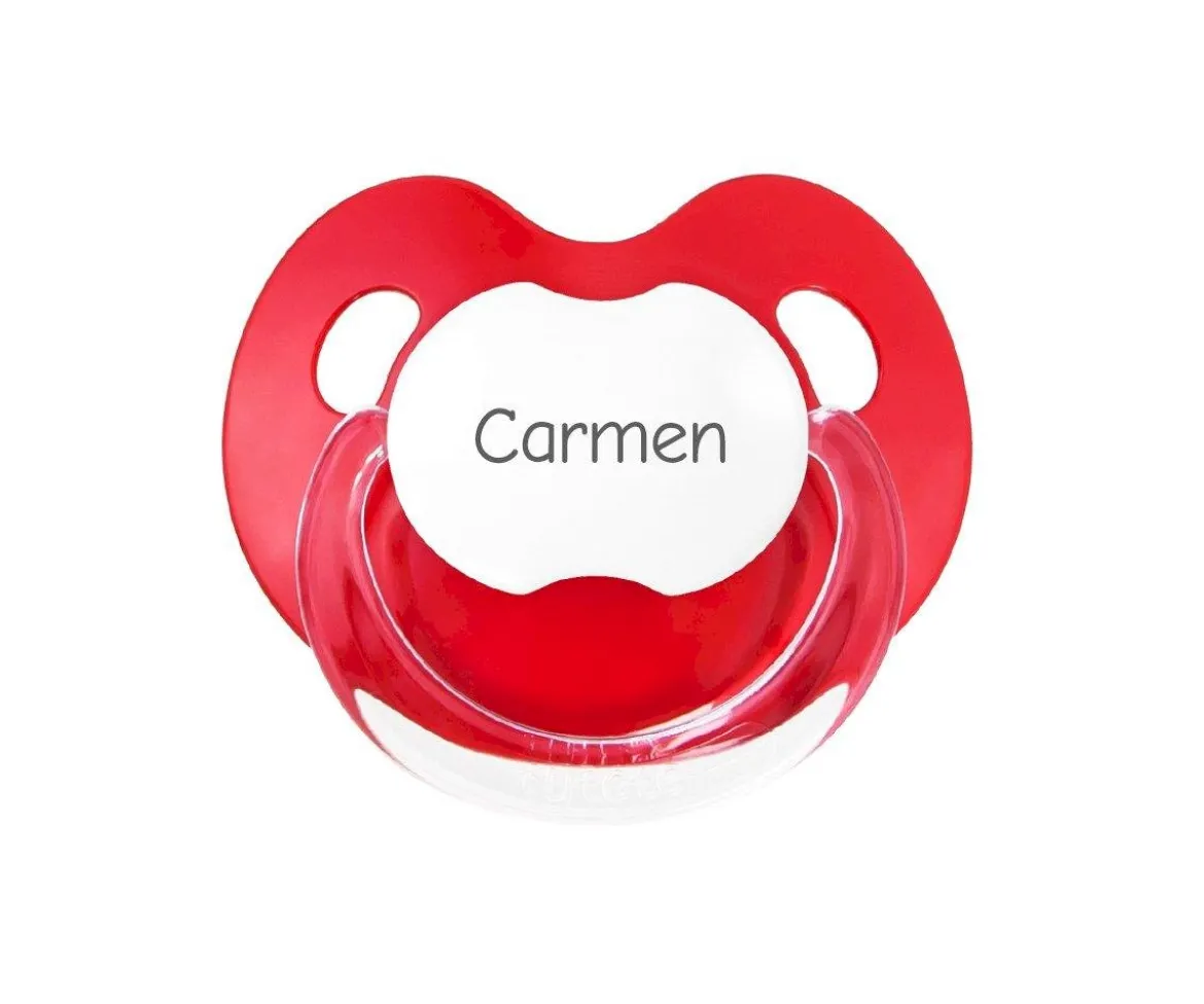Chupete Personalizado Retro Rojo