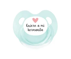 Chupete Retro Aqua Quiero a mi Hermanita