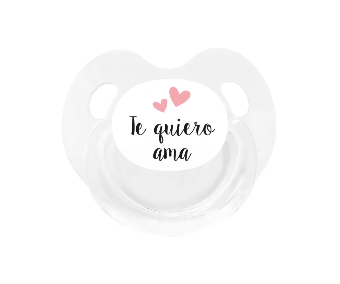 Chupete Retro Blanco Te quiero ama