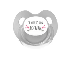 Chupete Retro Gris Te Quiero con Locura