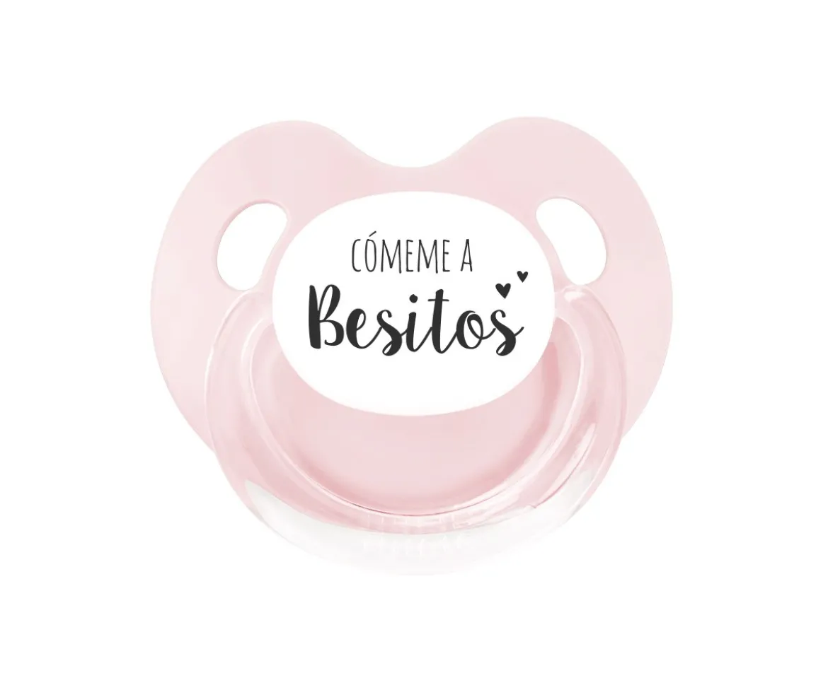 Chupete Retro Rosa Cómeme a Besitos