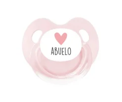 Chupete Retro Rosa Corazón Abuelo