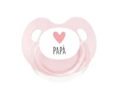 Chupete Retro Rosa Corazón Papá