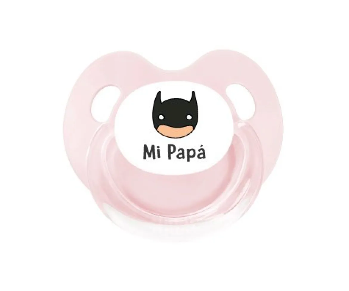 Chupete Retro Rosa Héroe Mi Papá