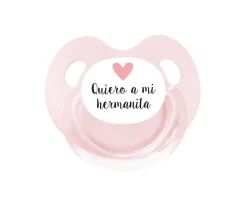 Chupete Retro Rosa Quiero a mi Hermanita