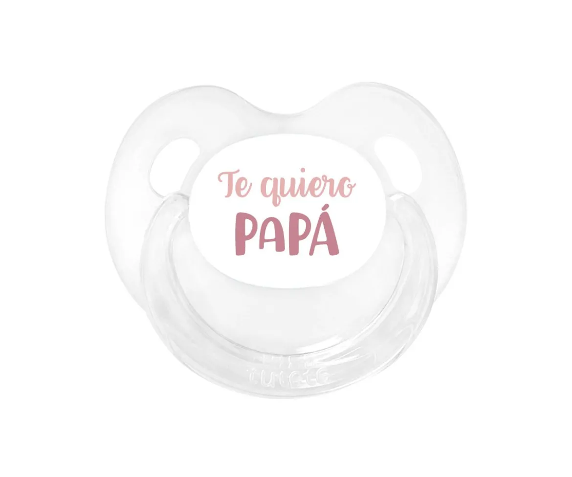 Chupete Retro Te quiero Papá Rosa