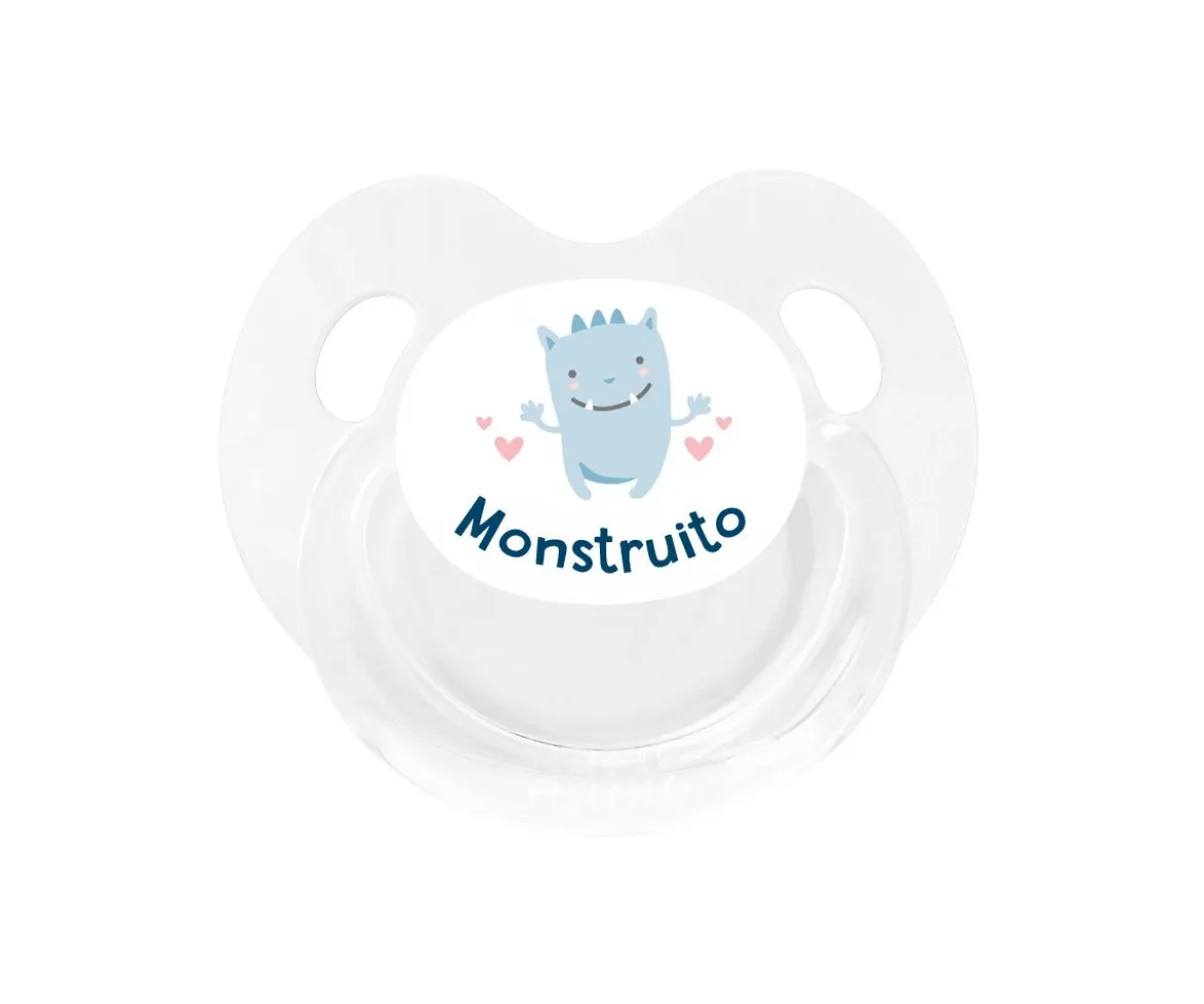 Chupete Retro Transparente Monstruito