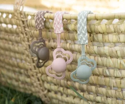 Chupetero BIBS Trenzado Blush/Ivory