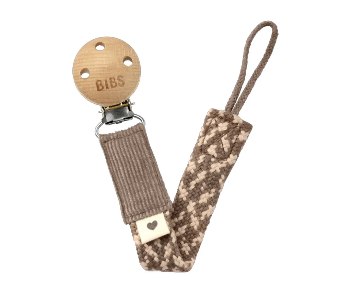 Chupetero BIBS Trenzado Dark Oak/vanilla