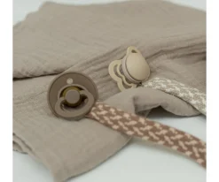 Chupetero BIBS Trenzado Pale Butter/Ivory