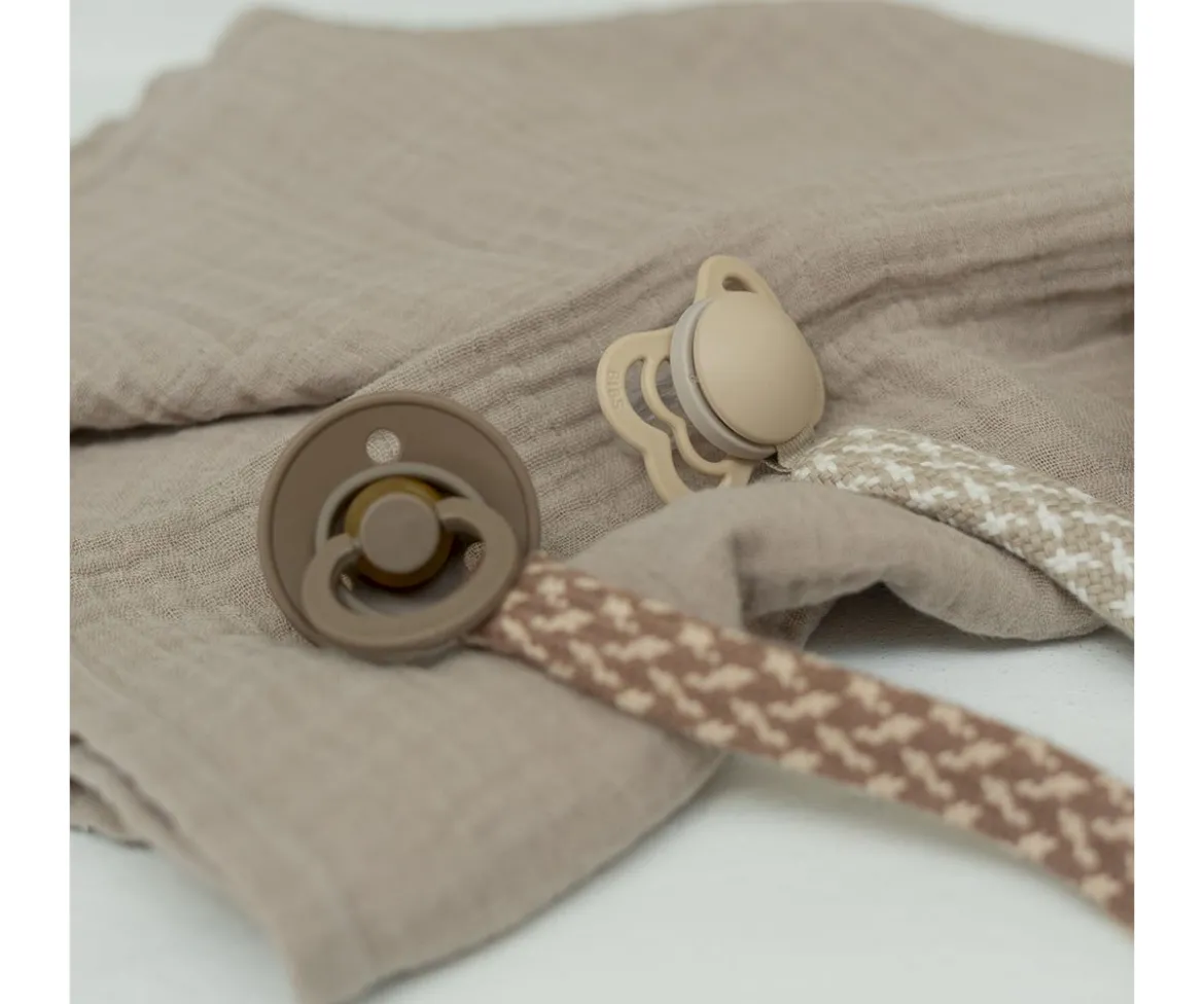 Chupetero BIBS Trenzado Pale Butter/Ivory