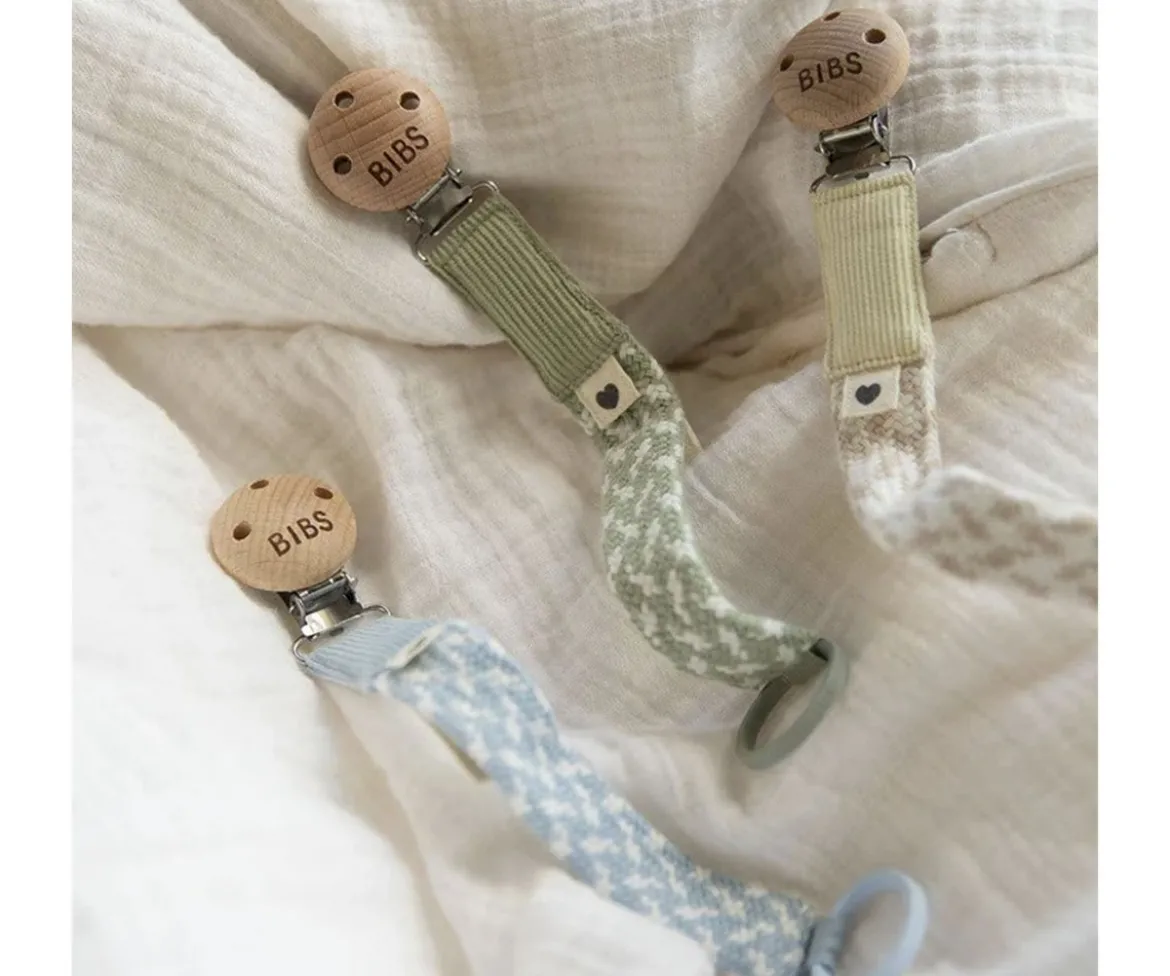 Chupetero BIBS Trenzado Pale Butter/Ivory