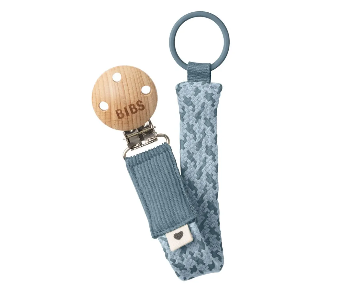 Chupetero BIBS Trenzado Petrol/Baby Blue