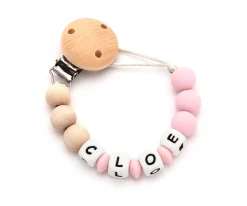 Chupetero Silicona Personalizado Eco Pink