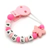 Chupetero Silicona Personalizado Mariposa Fucsia