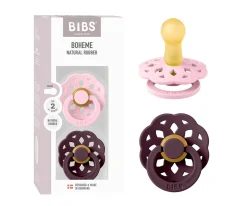 2 Chupetes BIBS Boheme Baby Pink/Plum
