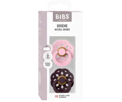 2 Chupetes BIBS Boheme Baby Pink/Plum