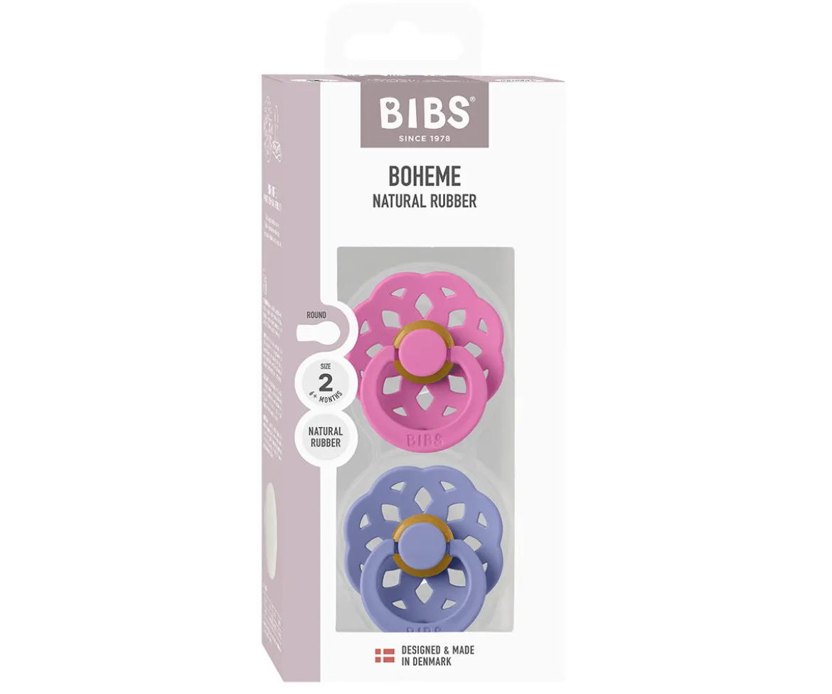 2 Chupetes BIBS Boheme Bubblegum/Peri