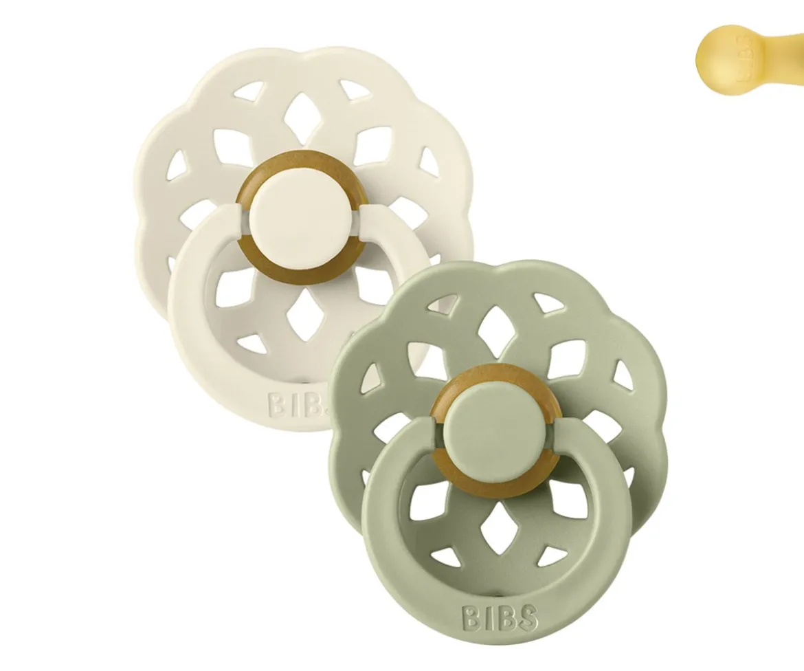 2 Chupetes BIBS Boheme Ivory/Sage