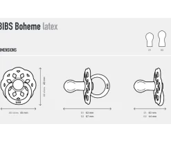 2 Chupetes BIBS Boheme Nocturnos Blush/Vanilla
