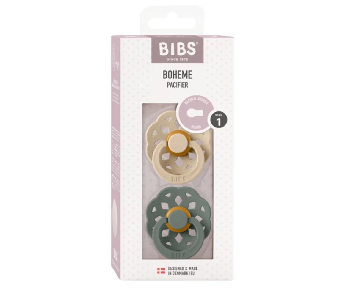 2 Chupetes BIBS Boheme Vanilla/Pine