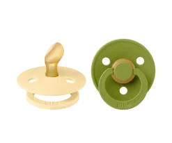 2 Chupetes BIBS Colour Anatómica Pale Butter/Wasabi