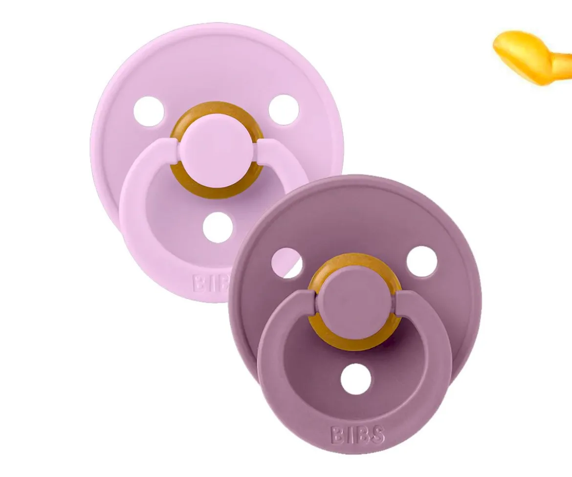 2 Chupetes BIBS Colour Anatómica Violet Sky/Mauve
